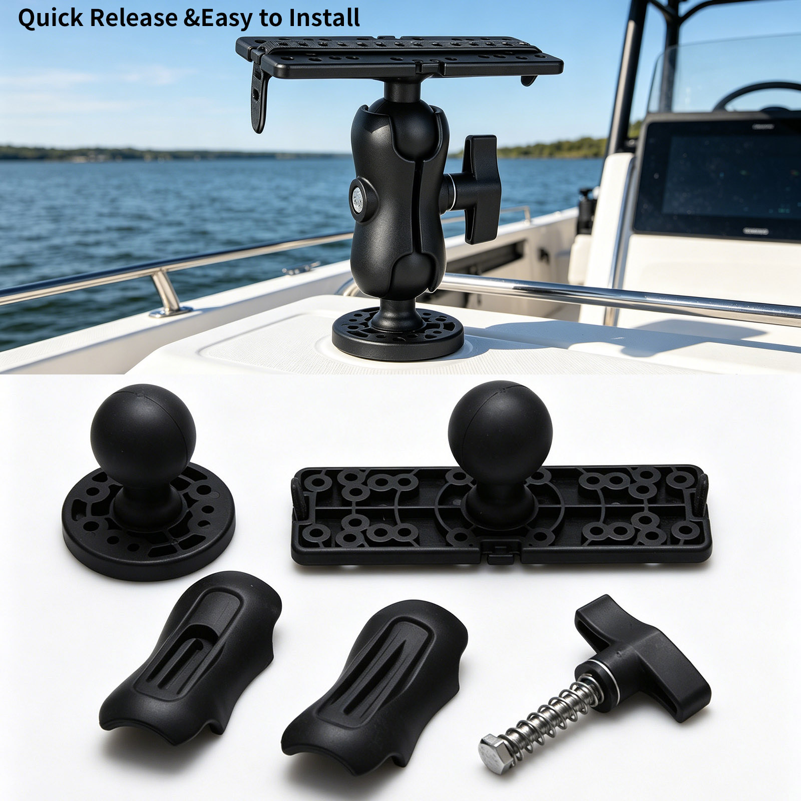 360 °   Verstellbare Halterung – Fish Finder Mount Bewertung und Preis